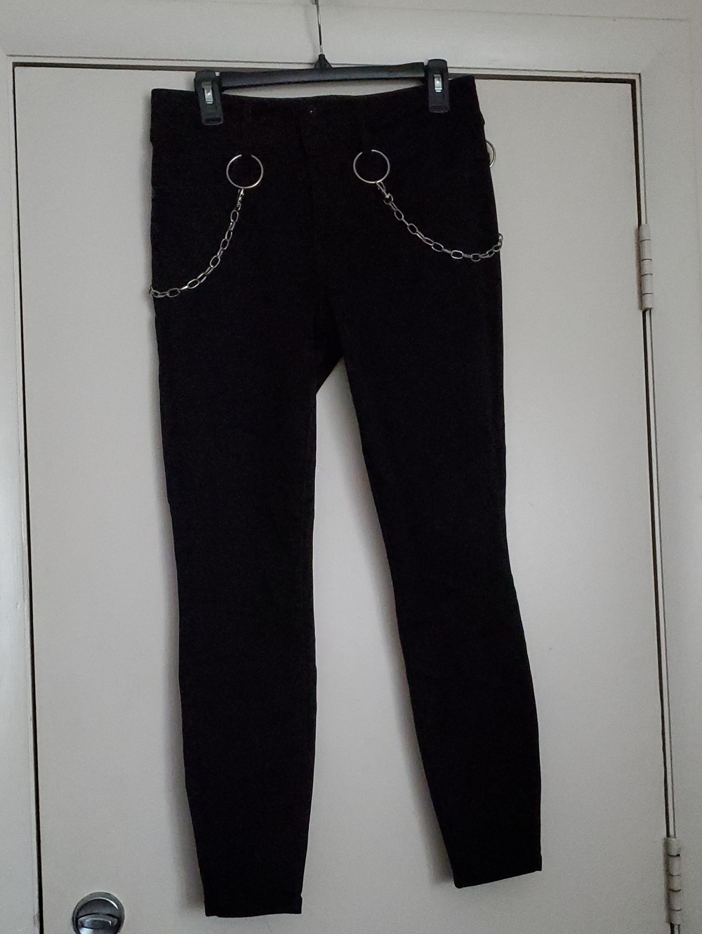 HT Denim Black O-Ring Chain Hi-Rise Super Skinny Jeans